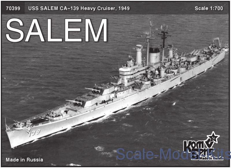 USS CA-139 Salem Heavy Cruiser, 1949-Combrig plastic scale model kit in ...