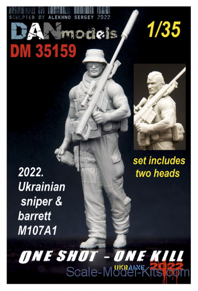 Model Kit Snippers DAN Models - Ukrainian sniper & Barrett M107A1 - plastic scale model ...
