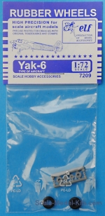 Detailing set: Rubber wheels for Yak-6, ELF, Scale 1:72