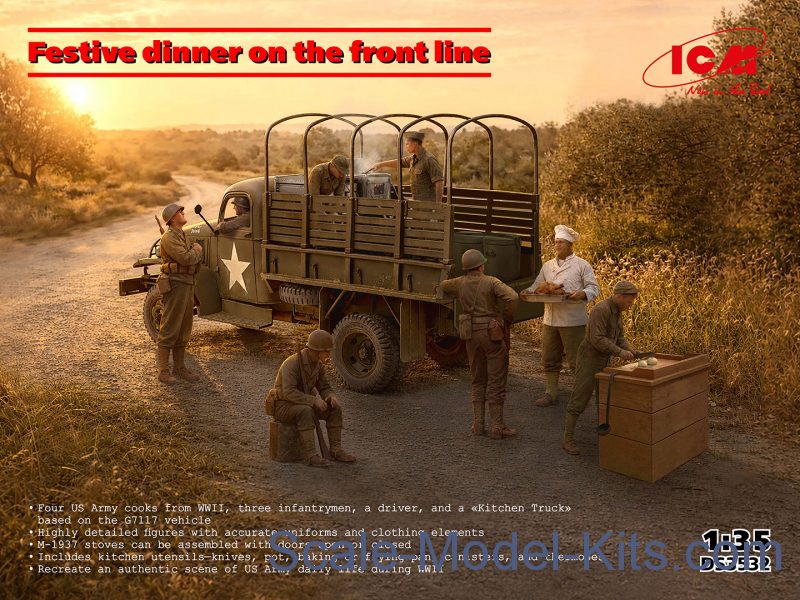 Festive dinner on the front line-ICM plastic scale model kit in 1:35 ...