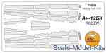 Decals / Mask: Mask for Antonov An-12 (Roden), KV Models, Scale 1:72
