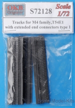 Detailing set: Tracks for M4 family, T54E1 with extended end connectors, type 1, OKB Grigorov, Scale 1:72